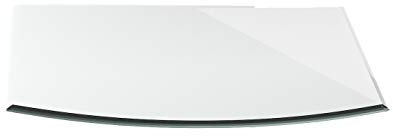 Bodenplatte G18 Segmentbogen ESG 6 mm x 1100 mm x 1000 mm mit 18mm Facette Funkenschutzplatte Glasplatte Kaminplatte Funkenschutz Ofenplatte Kaminglas
