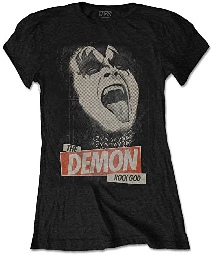 Rock Off Officially Licensed Products Damen Kiss The Demon Rock God T-Shirt (1er Pack)