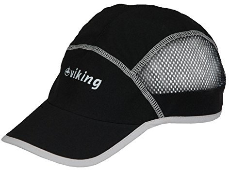 Viking Mützen Für Herren Und Damen - Reflektierende Elemente - Perforation Sorgt Für Bessere Atmungsaktivität - Sprint, Schwarz/Grau, 56