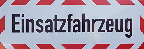 UvV Kfz reflektierendes Magnetschild | Schild magnetisch | Einsatzfahrzeug TüV geprüfte Magnetfolie bis zu 200 kmh (45 x 15 cm)