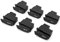 sourcing map 6Pcs 2 Patillas Negro Botón Pulsador Interruptor de Bocina de Claxon para Moto Scooter