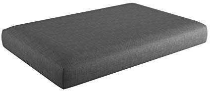 sunnypillow Palettenkissen mit abnehmbarem Bezug Kaltschaum Palettenauflage Palettenpolster Palettensofa Sitzkissen Rückenlehne Indoor Outdoor Sitzkissen 120x60x15cm Anthrazit