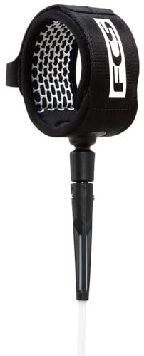 FCS 6' Comp Essential Leash-Black/White