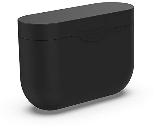 LOKEKE Custodia protettiva in silicone morbido per Sony WF-1000XM3, con cancellazione del rumore senza fili (silicone nero)