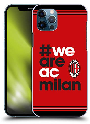 Head Case Designs Offizielle Zugelassen AC Milan Streifen Wappen Harte Rueckseiten Handyhülle Hülle Huelle kompatibel mit Apple iPhone 12 / iPhone 12 Pro