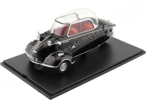 Oxford Diecast Modellauto Messerschmitt KR200, Schwarz, Maßstab 1:18, Auto, Retro, Erwachsener, Unisex, Kinder