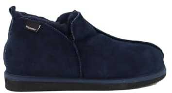 Shepherd Zapatillas de piel de cordero Anton para hombre, 100% piel de cordero, cómodas, suaves y cálidas, mullidas, azul marino, 41 EU