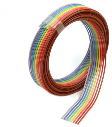WITTKOWARE Elektronik Flachbandleitung mit farbigen Adern, flexibel (8x0,25mm², Raster 2,54mm, 3m)
