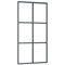 vidaXL Schiebetür mit Soft-Stop-Funktion Glasschiebetür Glastür Glas Schiebe Tür Schiebetürsystem ESG-Glas Aluminium 102x205cm Schwarz