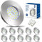 HiBay Einbaustrahler LED Flach 7W LED Spot Badezimmer IP44 Deckenspots Rund Matt Nickel 6000K Kaltweiß Einbauleuchten 850lm 10er Set