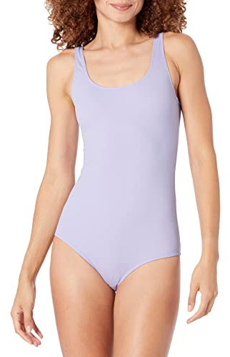 Amazon Essentials Maillot de Bain Une pièce à Couverture complète (Grandes Tailles Disponibles) Femme, Lavande, 42
