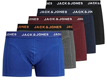 JACK & JONES Herren JACBLACK Friday Trunks 5 Pack Boxershorts, Navy Blazer, XL