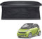 AMPACO Kofferraum Abdeckung Laderaumabdeckung für Smart 451 Fortwo 2007-2014, Schwarz Ausziehbar Kofferraumabdeckung, Auto Kofferraum Einziehbare Cargo Cover Ablagen