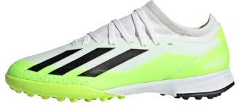 adidas X Crazyfast.3 Turf Boots Fußballschuhe, Cloud White/Core Black/Lucid Lemon, 36 EU