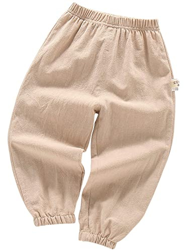 HahaNice Boys Summer Trousers Cotton Toddler Lightweight Trousers 2-7Y