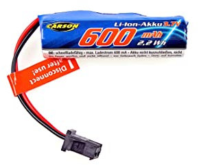 Carson 500608267 3,7V/600mAh LiIon Speed Boat Nano XL,JST - RC Akku, Ersatzakku, Akku für ferngesteuerte Boote, RC Boot, Akku für RC Modelle, RC Batterie
