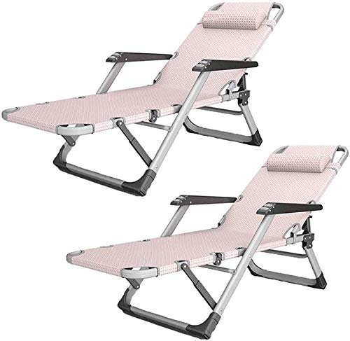 OAKYE Leichte Sonnenliege, Faltbare Gartenstühle, Sonnenliege, Liegestuhl, Set mit 2 Zero-Gravity-Sonnenliegen, klappbarer Lounge-Garten-Strandstuhl