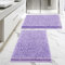 MitoVilla Lavendel-Badezimmerteppich-Set, 2-teilig, 50,8 x 81,3 cm, hellviolett, extra weich, saugfähig, Chenille-Badteppiche, ultra zottelig, Dusche, Badezimmer, Bodenmatte, rutschfester Plüsch,