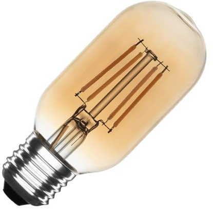 LEDKIA LED-Glühbirne Filament E27 4W 470 lm Dimmbar T45 Gold No Flicker 270
