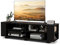 GIANTEX TV-Schrank, TV-Tisch bis 165 cm (65 Zoll), mit verstellbaren und abnehmbaren Regalen, TV-Ständer mit 8 Aufbewahrungsfächern, für Wohnzimmer, Schlafzimmer, Schwarz