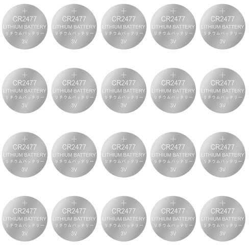 PANFHGFG Kapazität Knopfzelle Batterie 20/40/60 Stück CR2477 Batterien 950mAh 3V Knopfzelle Langlebige Stromversorgung Knopfzelle Batterie