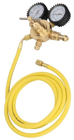 Régulateur de Manomètre d'azote, Connecteur de Sortie d'entrée en Laiton Sûr, Kit de Test de Manomètre d'azote, Stable, Régule Efficacement Lors du Soudage