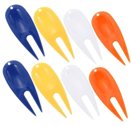 BESPORTBLE 8Stücke Teiliges Golf Divot Werkzeug Tragbare Golf für Rasenreparatur Golfzubehör in Farben Weiß Gelb Blau Orange Golfer und Golfplätze