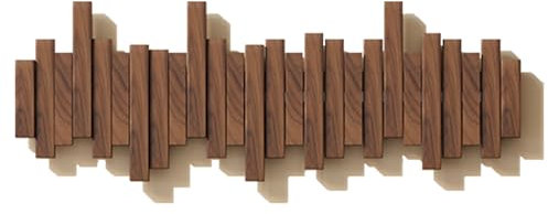 Porte-Manteau Mural, Porte-Manteau Mural En Bois De Noyer Foncé, Crochets Pour CléS De Piano, Crochet Mural Rabattable Pour Suspendre Des VêTements, Des Chapeaux Pour Le Placard D'EntréE 8 key