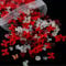 3D Nail Charms, 400 Pcs Multi Shapes Flower Bow Bear Heart Art Charms Rhinestones Gems Resin Decorations Accessories Jewels for Nail Design DIY Crafts (Red)