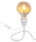 LQUNFYL Table Lamp with E27 Base Lamp Holder with Plug Industrial Vintage E27 Edison Screw Light Bulb Holder 2.4M Cable White Metal Bedside Stable Triangular Design Table Lamp Desk Lamp Kit(No Bulb)