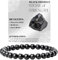 Bivei Schwarzer Obsidian - Stärke - Perlenarmband für Frauen 6mm Halbedelstein dehnbarer elastischer Schmuck Yoga Geschenke