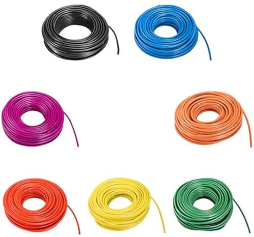 Mehrfarbige Elektrische Leitungen, H07BQ-F 3x2,5 mm, Gelb-Grün-Blau-Orange-Leuchtorange (Blau, 30m)