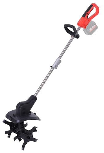 CISSIYOG Motozappa elettrica compatibile con Makita 18V-21V, motozappa elettrica per giardino e prato con profondità di lavoro 22 cm, larghezza di lavoro 30 cm (batteria non inclusa)