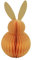 Großer Deko Honeycomb, Papier Honeycomb, Papier - Osterdeko, Wabenhase aus Seidenpapier, Osterhase aus Papier/Pappe in gelb, magnetisch, Lieferumfang 1 Stück, L/B/H 11 x 11 x 20 cm.