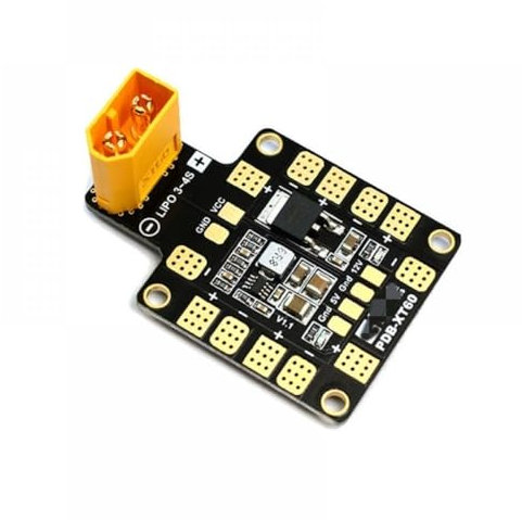 Matek Systems PDB XT60 mit BEC 5V und 12V 2oz Kupfer-Stromverteilungsplatine Kompatibel mit RC-Hubschrauber, FPV-Quadrocopter und Multicopter(1 PIECE)