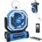 Ventilador de Camping de Sobremesa con Luz, 20000mAh Ventilador Portátil Recargable con Mando a Distancia y 360 ° Gancho Giratorio, 4 Velocidades Para Interior, Viajar, Tienda de Campaña, Pesca (Azul)