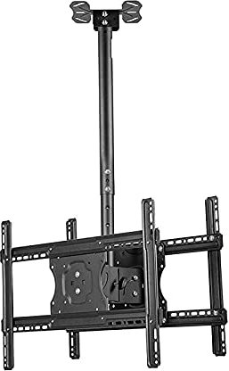 QWAXTRIW TV STANDV Montaje de Pared Techo TV Soporte de Montaje TV Altura Ajustable Tilt y Giro para televisores de 32-65 Pulgadas con 88 lbs de 88 lbs ， 2.53m