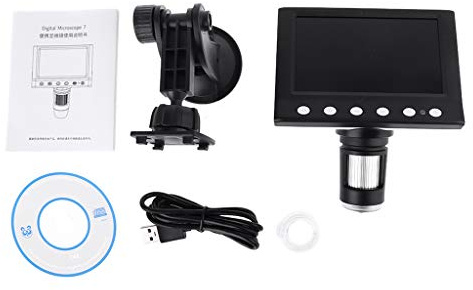 Microscope numérique USB 4 3 LCD 1000X pour réparation de peau de cheveux, smartphone, PCB, outil grossissant