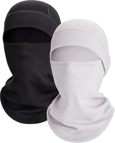 AOPREL Cagoule d'hiver pour Enfant - Mélange de Laine et Modal - Cagoule de Ski Multifonction - Coupe-Vent - Masque Facial à Enfiler - avec Cache-Cou - pour garçons et Filles