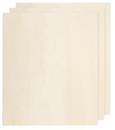 sourcing map 3pcs Basswood Sheet 210 x 300 x 4mm Unfinished Wood Boards Plywood for Crafts Laser Cutting with Smooth Surfaces