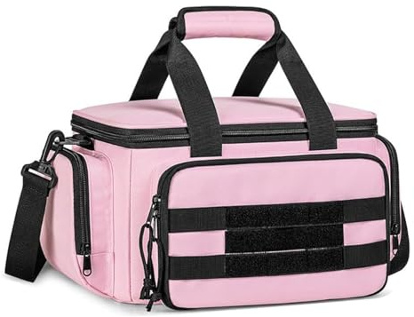 Luocute Werkzeugtasche, Große Kapazität, Wasserdicht, Verdickter, Anti-Reibungs-Werkzeug-Organizer mit Verstellbarem Schultergurt für Reparaturen, Heimwerker, Tischler, 7,09 X 7,09 X (PINK)