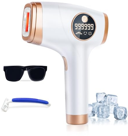 IPL Haarentfernungsgerät mit Kühlfunktion für Zuhause, 5 Energiestufen und 2 Modi, geeignet für Frauen und Männer zur Anwendung an Gesicht, Legs Hair Remover Electric