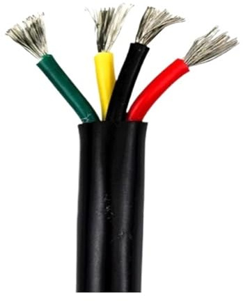 4Cores Silicon Rubber Jacket Cable Silicone Sheathed Wire Multi-core Soft Heat-resistant 18AWG 19AWG 20AWG(4C-Silicone 6m,19 AWG)