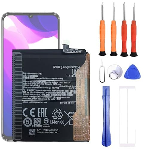 VUXYIT BM4R compatible con Xiaomi Mi 10 Lite 5G Batería de repuesto M2002J9G, M2002J9S, XIG01 con kit de herramientas de reparación