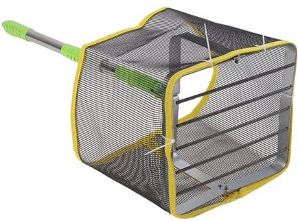 hogtnd Tischtennisball Rückholwerkzeug, drehbarer Korb, ergonomische Aluminiumkonstruktion für einfaches Aufnehmen, Flexibler drehbarer Ballsammler