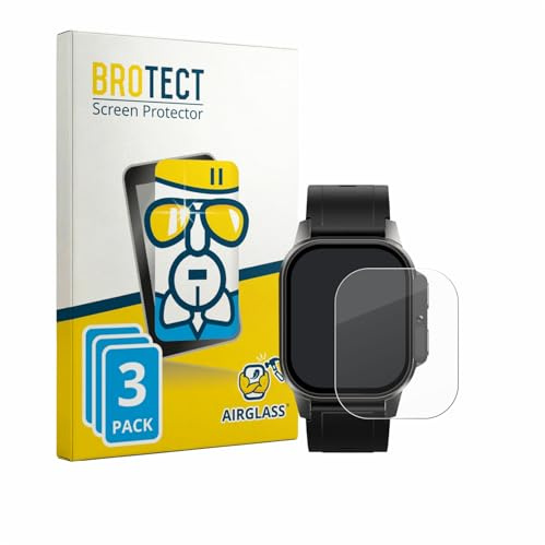 BROTECT 3 Stück Schutzglas für Domino Watch DM62 Schutzfolie Panzer Folie Glas[Extrem Kratzfest 9H, Anti-Fingerprint, Ultra-Transparent]
