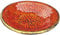 GURU SHOP Runde Mosaikschale, Untersetzer, Dekoschale, Handgearbeitete Keramik & Glas Obst Schale - Design 1, Orange, Größe: Groß (Ø 42 Cm), Schalen