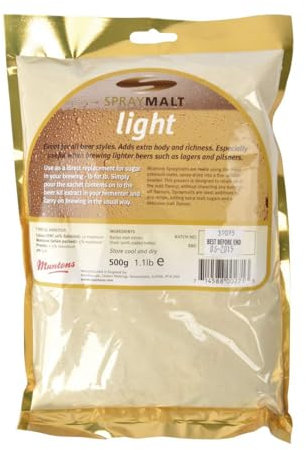 Muntos, estratto secco di malto in polvere, chiaro, 500 g (EBC 7-12) (etichetta in lingua italiana non garantita)