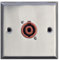 Silver Metal Wall Plate with 1x 2 Pole Speakon Socket