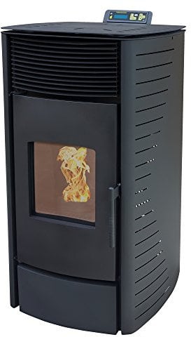 NEMAXX® P12 Pelletofen 13,6 kW bis 300m³–Elektrokamin mit ECO-Modus,Wi-Fi Ready,Wochen-Timer & Überhitzungsthermostat für effizientes Heizen – Schwarz